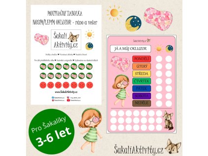Motivační tabulka - OKLUZOR - 2x denně, dívka