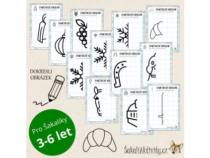 Symetrické obrázky/kreslení - SVATÝ MARTIN