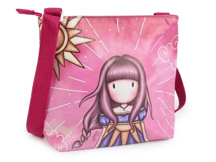 Dívčí kabelka crossbody 23x22 cm s potiskem (Varianta 1 růžová, Balení 1 ks)