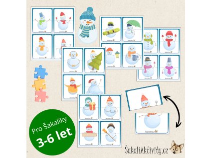 SNĚHULÁCI - skládání obrázků