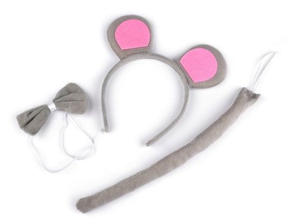 Karnevalová sada - kočka, dalmatin, myška, tygr (Varianta 1 bílo-černá pejsek, Balení 1 sada)