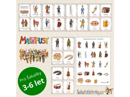 MASOPUST - demonstrační karty