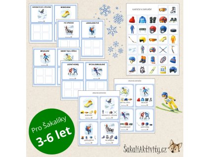 ZIMNÍ SPORTY "2" - přiřazovací karty