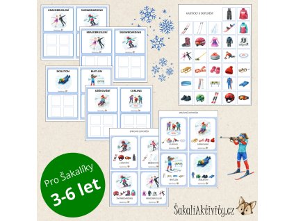 ZIMNÍ SPORTY "1" - přiřazovací karty