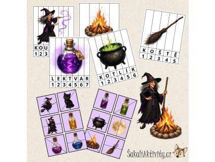 Výprodej - Puzzle - Čarodějnice - KOMPLET