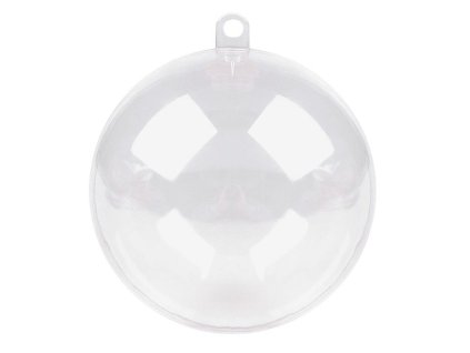 Plastová koule Ø8,5 cm dvoudílná (Varianta 1 transparent, Balení 2 ks)