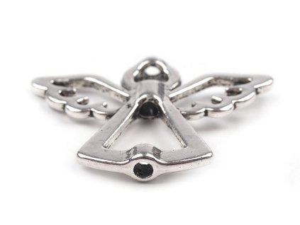 Ozdobný díl anděl 22x29 mm (Varianta platina, Balení 10 ks)