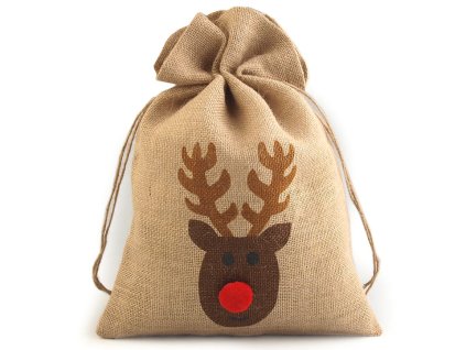 Dárkový pytlík sobík velký 30x40 cm jutový (Varianta režná přírodní, Balení 10 ks)