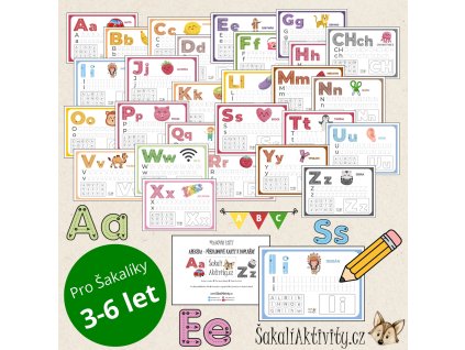 Pracovní listy - ABECEDA - předlohové karty k doplnění