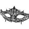 Karnevalová maska - škraboška krajková (Varianta černá, Balení 1 ks)