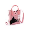 Dívčí textilní kabelka / taška kočka 12x18 cm (Varianta 2 růžová světlá, Balení 1 ks)