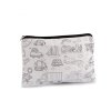 Textilní pouzdro se zipem k domalování 13x22 cm (Varianta 1 Off White dinosaurus, Balení 1 ks)