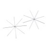 Vánoční hvězda / vločka drátěný základ na korálkování Ø10 cm (Varianta platina, Balení 2 ks)