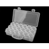 Plastový box / zásobník 18 šroubovacích dóziček (Varianta transparent, Balení 1 ks)