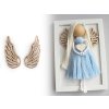 Dřevěná křídla k výrobě andělů (Varianta 2 hnědá přírodní, Balení 10 ks)
