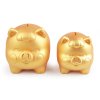 Zlaté prasátko pro štěstí / pokladnička pro svatby a Vánoce (Varianta zlatá, Balení 1 ks)