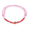 Náramek shamballa srdce a broušené korálky s AB efektem (Varianta 1 červená, Balení 1 ks)