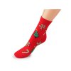 Dámské / dívčí vánoční ponožky (Varianta 1 červená zajíc, Balení 1 pár)
