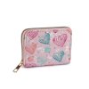 Dívčí peněženka srdce 9x11 cm (Varianta 1 růžová sv., Balení 1 ks)