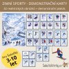 Zimní sporty - realistické - demonstrační karty