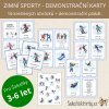 Zimní sporty - kreslené - demonstrační karty