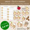 Výprodej - JABLKO - ČÍSLICE A SEMÍNKA - přiřazovací karty - KOMPLET