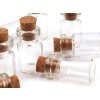 Skleněná lahvička s korkem 13x25 mm (Varianta transparent, Balení 10 lahv.)