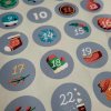 Samolepky - Adventní čísla - šedé