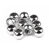 Plastové korálky Metalic s velkým průvlekem 8x10 mm (Varianta 1 stříbrná, Balení 10 ks)