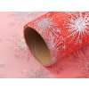 Vánoční organza s glitry šíře 36 cm (Varianta 1 bílá stříbrná, Balení 4.5 m)