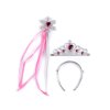 Karnevalová sada / korunka - ledová královna (Varianta 1 růžová pink, Balení 1 sada)