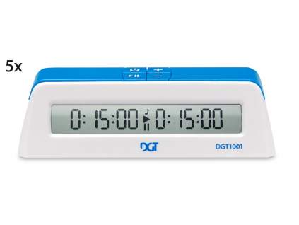 Digitális sakkóra; 5x DGT1001 (fehér)