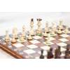 Díszes fa sakk-készlet
