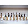 Staunton fa sakk-készlet feltekerhető sakktáblával B/W