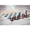 Staunton fa sakk-készlet feltekerhető sakktáblával B/W  + Ingyenes szállítás
