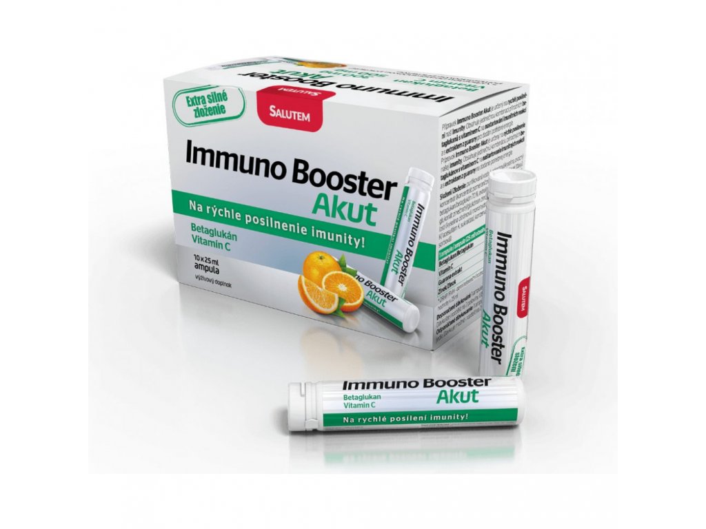 Immuno Booster Akut SALUTEM roztok v ampulkách s Betaglukánom 10 x 25 ml