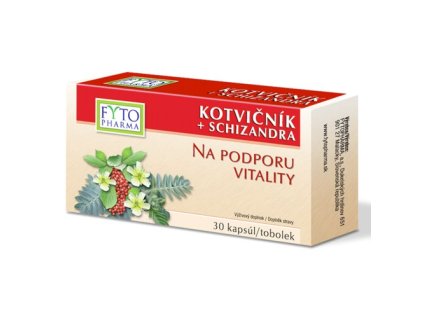 FYTOPHARMA, a.s. FYTO KOTVIČNÍK + SCHIZANDRA cps (na podporu vitality) 1×30 ks