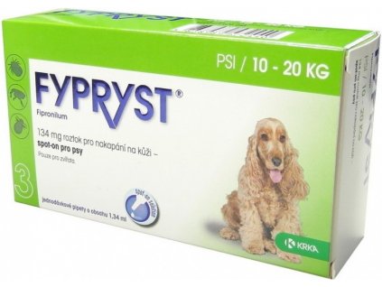Fypryst spot on dog M 10-20 kg sol 1×1,34ml