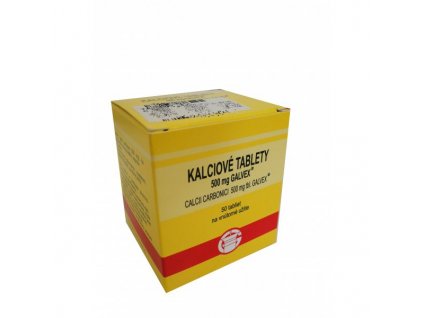 Calcii Carbonici 500 mg tbl. Galvex, Kalciové tablety 500 mg Galvex tbl.50 x 500 mg