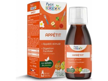 Petit CHENE APPETITE detský sirup, s pomarančovou a citrónovou arómou 125 ml