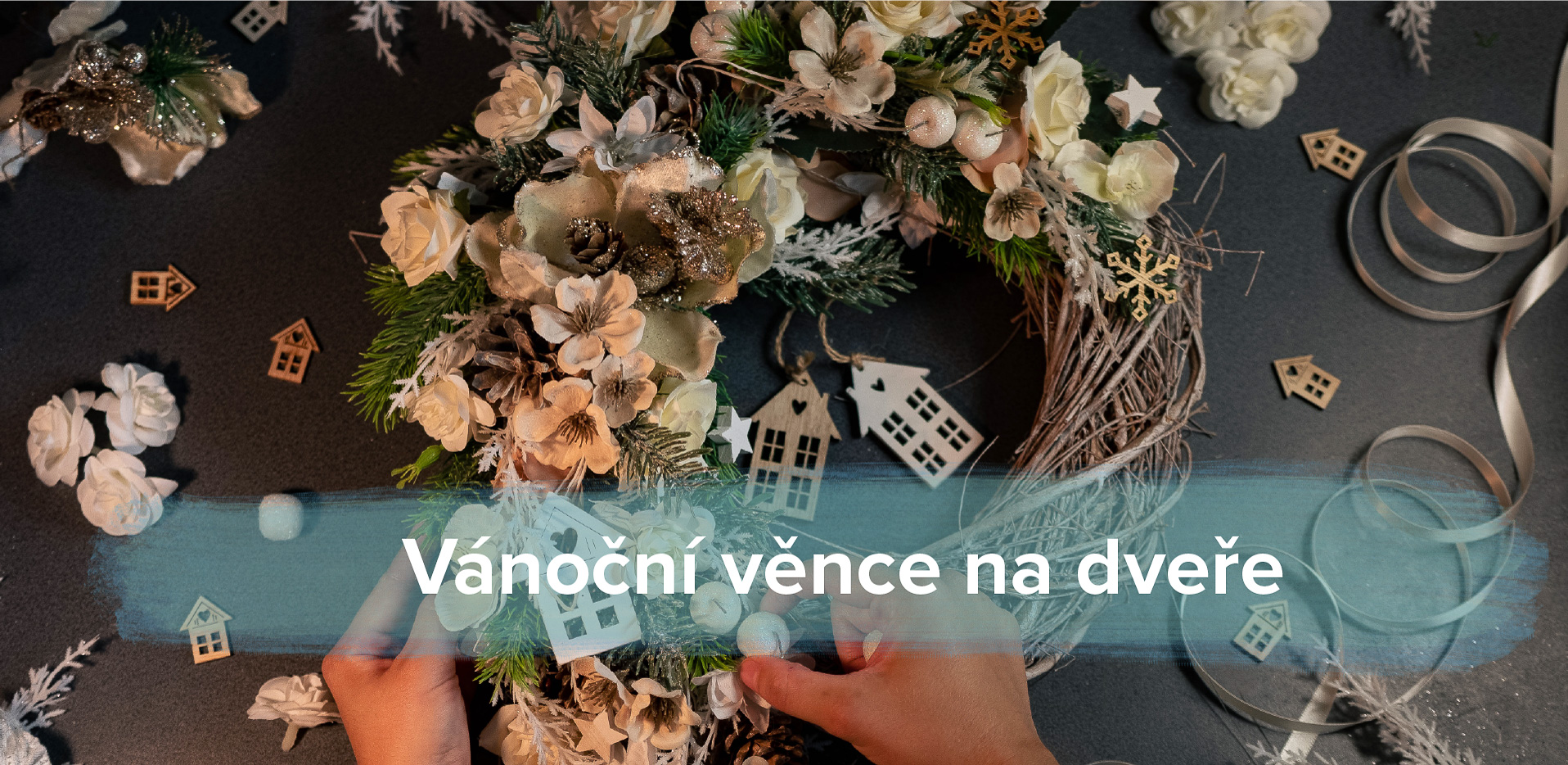 Vánoční věnce na dveře