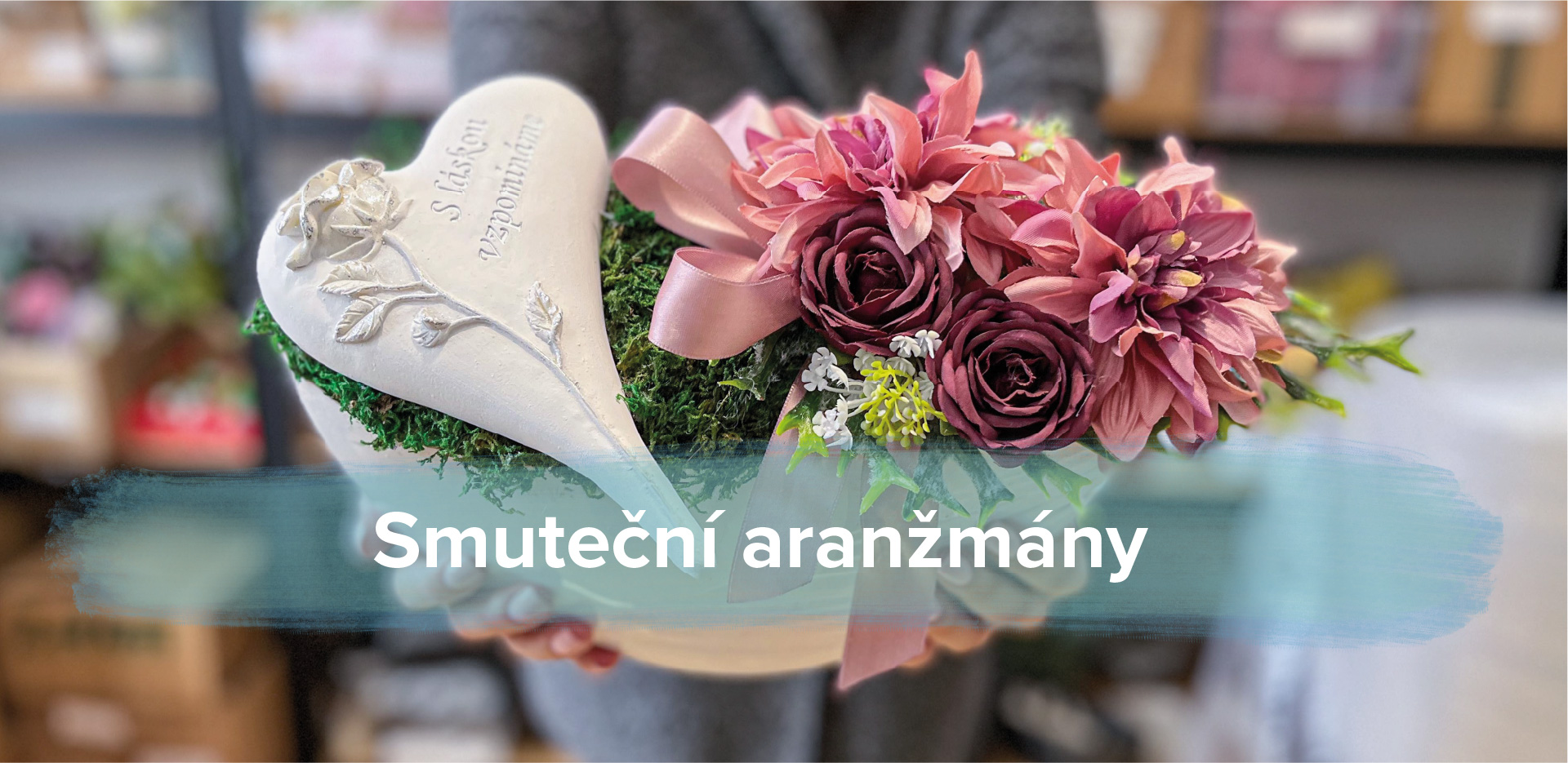 Smuteční aranžmány, dekorace a věnce na hrob