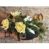 Aranžmá - žluté s andělem