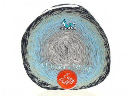 Příze Puzzle modrá šedá bílá PZ013