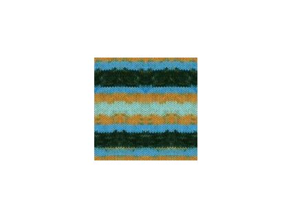 Himalaya Mercan Batik 59516 - modro hnědý melír