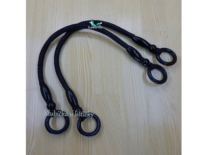 Ucha s kroužky eben 50-55cm