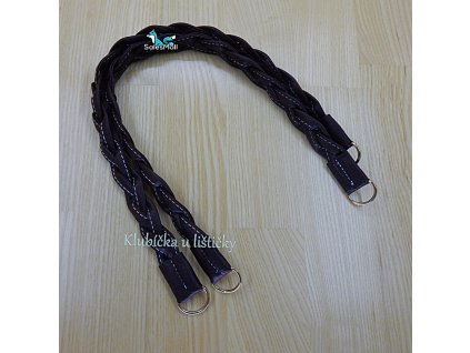 Ucha proplétaná tmavě hnědá 47-50cm