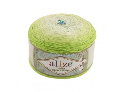 Příze Bella Ombre Batik 7412 zelená