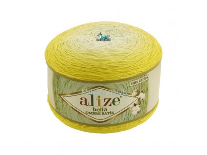 Příze Bella Ombre Batik 7414 žlutá