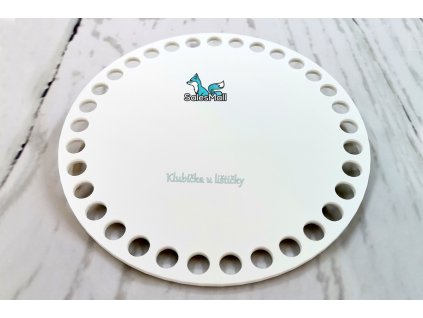 Dno na košík kruh-plast- 10cm -bílá